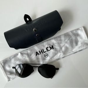 AHLEM Black Aviator Sunglasses